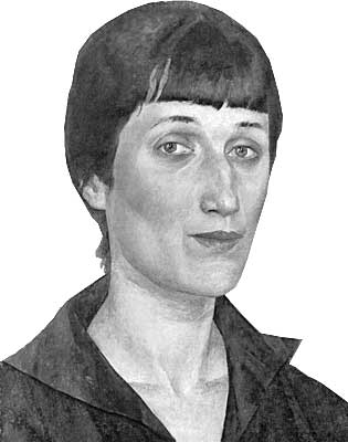 [K. Petrov-Vodkin: Anna Achmatova (1922)]